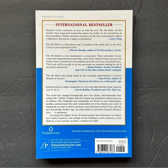 The 8th Habit by Stephen R. Covey | Self-Help, Business | Paperback Book - Picture 2 of 9